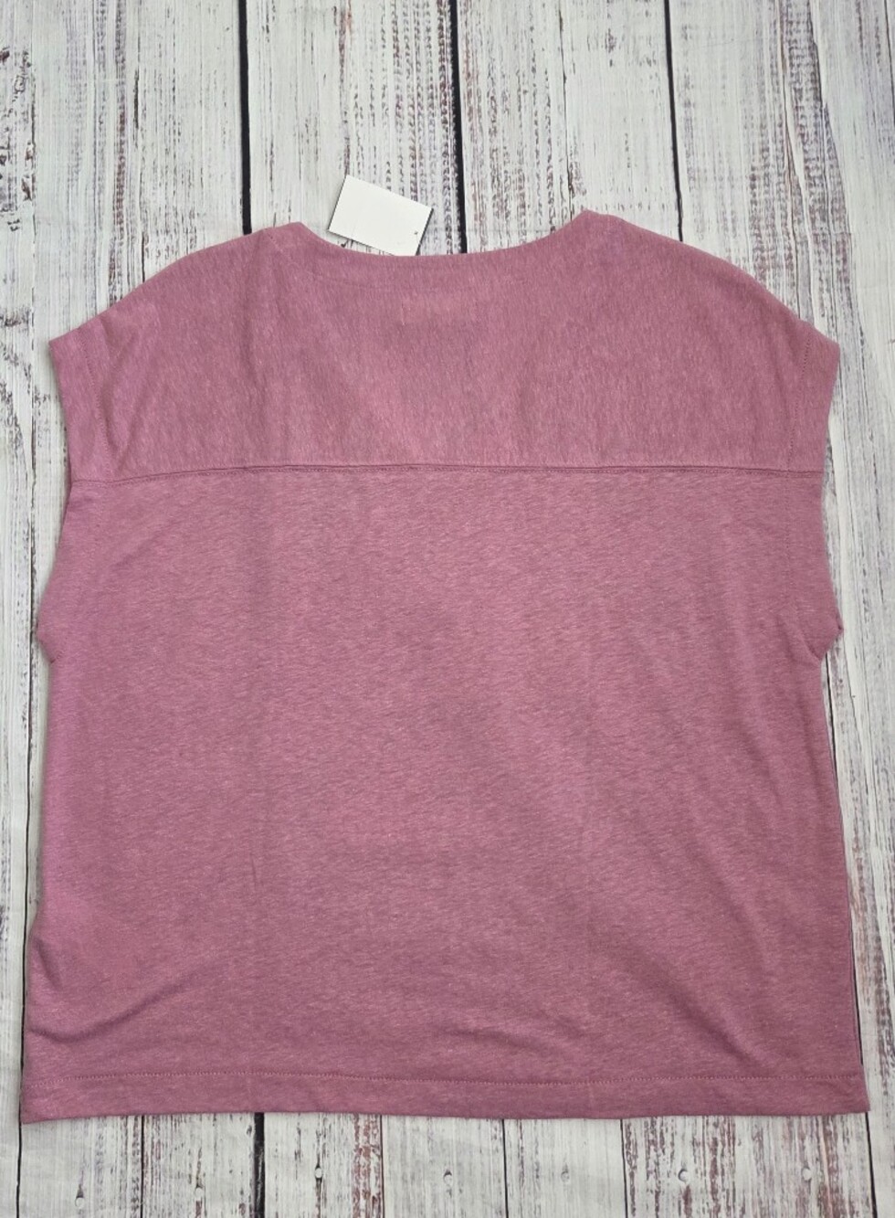 Madewell Relaxed V-Neck Tee T Shirt Linen Blend NEW NWT Small NP836 - Picture 7 of 7